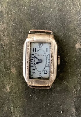 Gruen Vintage Women s Wristwatch Yellow Gold Filled Filagree Deco Case 9mm Lugs