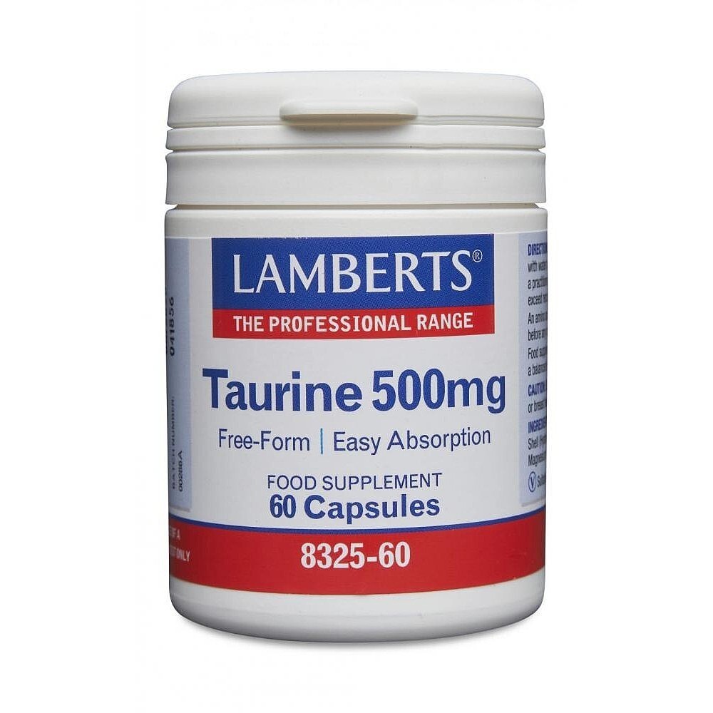 Lamberts Taurine 500mg Capsules (60)  BBE 12/2027