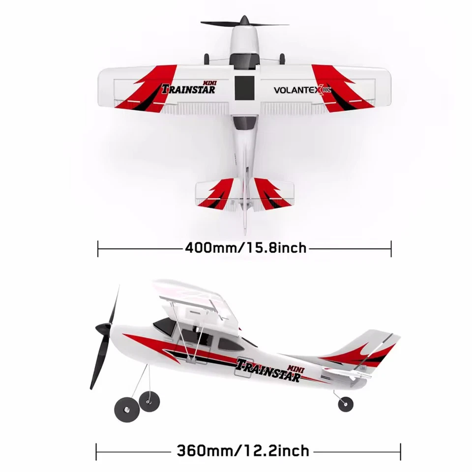 Trainstar RC Plane 2.4GHz 3CH RC Aircraft RTF Fighter Glider Warbird Airplanes - Image 3 of 4