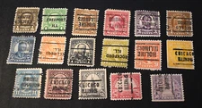 17 - 1922 US Stamps Scott #551-570 - Precancels - Used - Illinois
