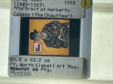 Joan Miro "Portrait Of The Chauffeur " 35mm Surrealism Dadaism Art Slide