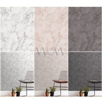 FINE DECOR MARBLESQUE PLAIN WALLPAPER - MARBLE HIGH QUALITY