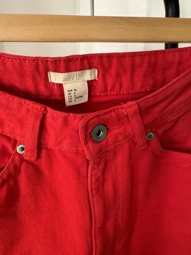 H&M Red Jeans. Size Euro 36/UK 10 - Picture 2 of 3