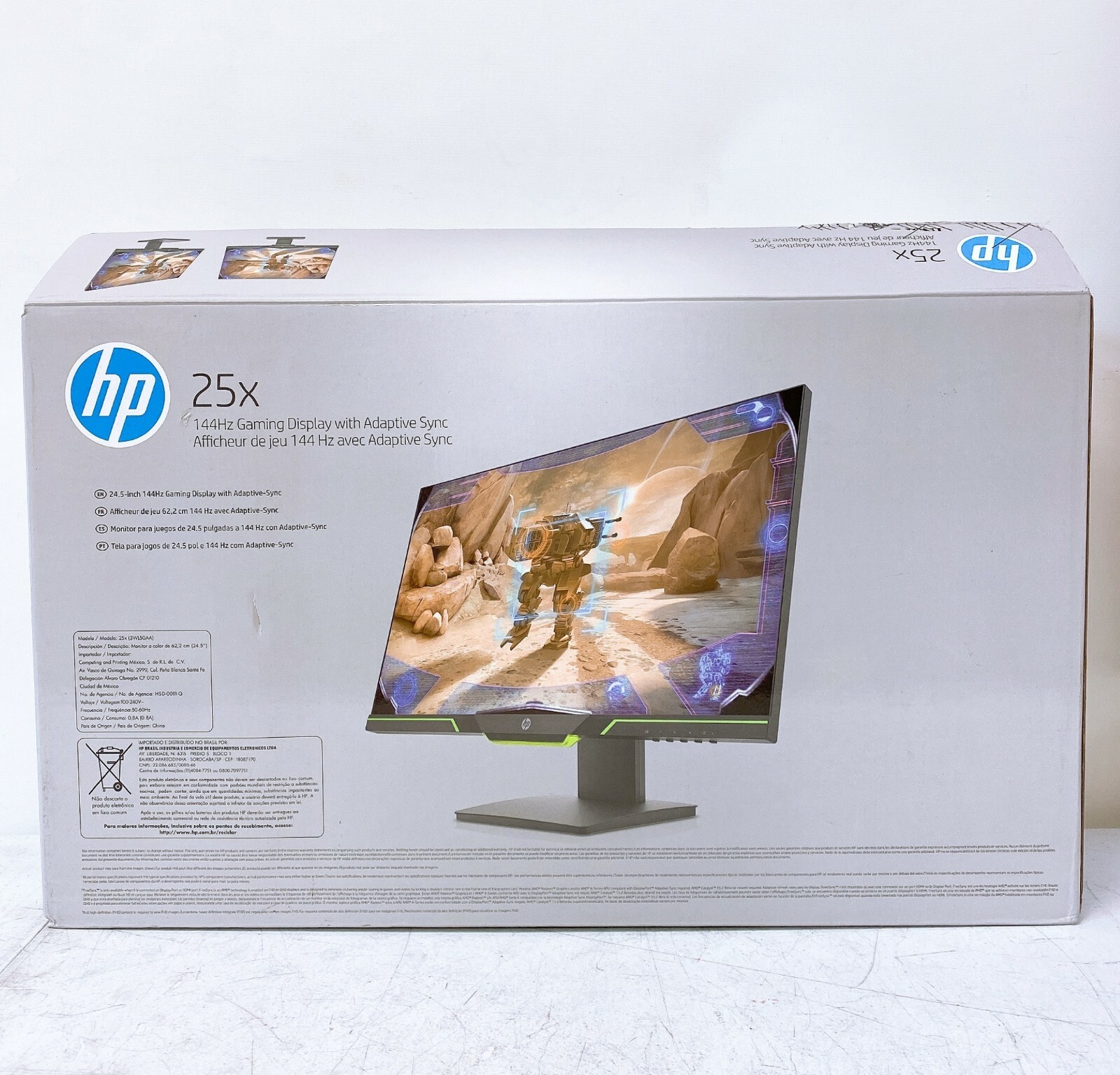 Refurbished Hp 25x Gaming Monitor 24 5 Led Full Hd Monitor 144hz 1ms Freesync G Sync Newegg Com