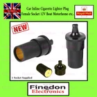 Car Inline Cigarette Lighter Plug Female Socket 12V / 24V Boat Motorhome Caravan
