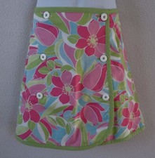 Gymboree Girls Skirt Size 5 Palm Springs Reversible Flower Flamingo Cotton NWT
