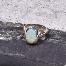 Edel Opal Ring, 925er Silber, Edelsteinring (21518), Edelsteinschmuck