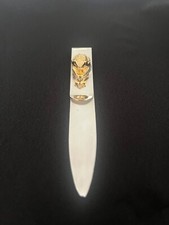 Vintage Reed  Barton Paper knife/Letter Opener, adorned with a Gold tone Frog