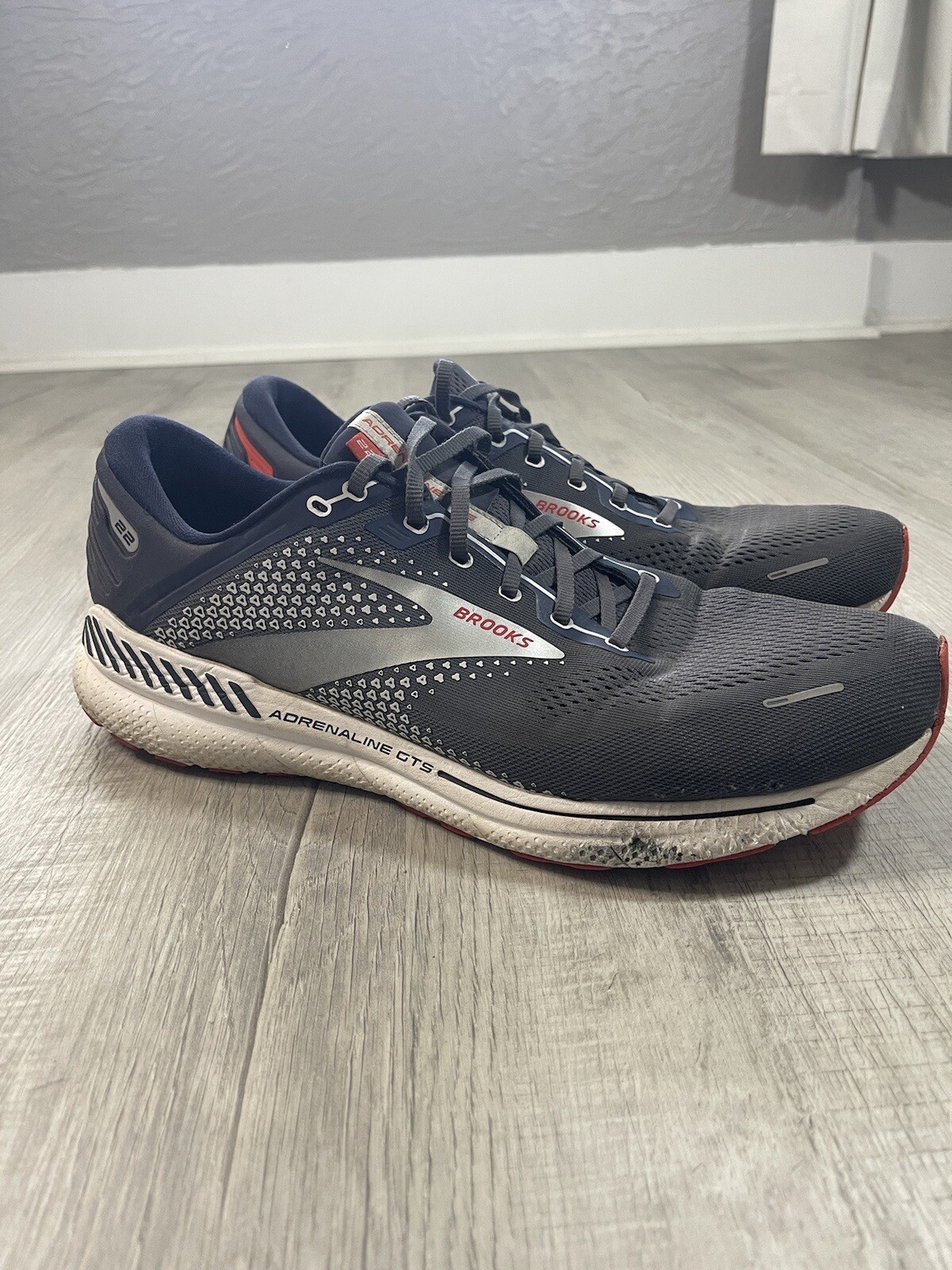 Brooks Mens Adrenaline GTS 22 1103662E435 Blue Running Shoes Size 15