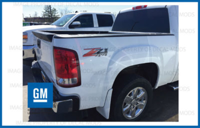 Black & Silver Z71 4X4 Bed Side Decals For 2007-2013 Chevy Silverado/GMC Sierra - Set Of 2, EmblemsPlus