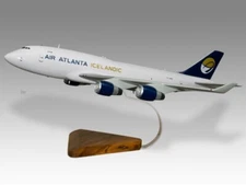 Boeing 747- 400 Air Atlanta Icelandic Cargo Desk Wood Airplane Model Large 1/150