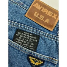 Jeans Avirex Type W Classic Blu Straight Fit Original America Denim Vintage