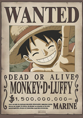 One Piece Wanted Poster Set Luffy Zoro Sanji Chopper Nami Usopp | eBay