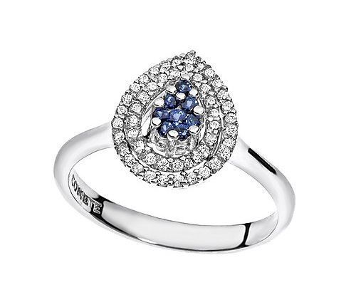 Anillo Mujer Comete Joyas ANB 1717 Oro 18 Kt Diamantes Zafiros - Bild 1 von 3