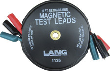 Lang 1135 Magnetic Retractable Test Leads | 3 Leads x 10 Feet