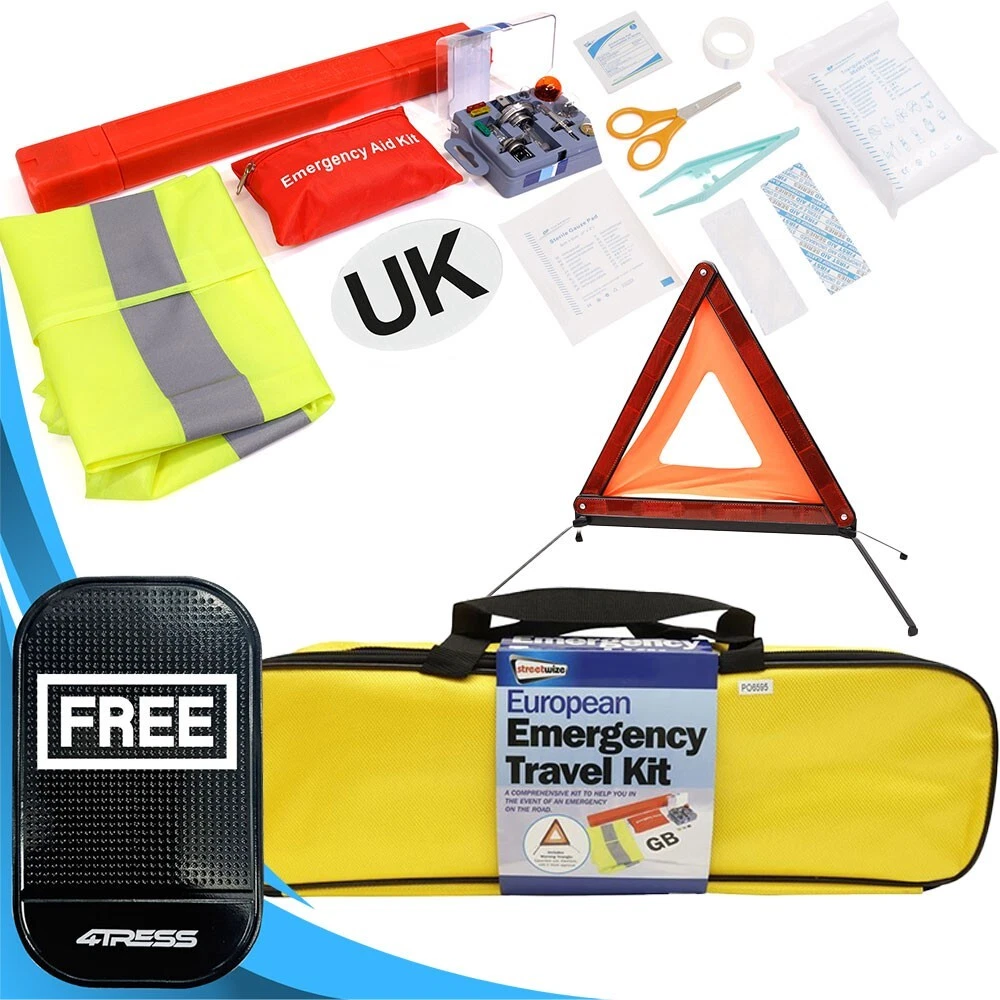 UKB4C Roadside Warning Triangle Car Kit Pair Of 2 For Roadside Emergency Breakdown - Foldable Deflectors, Wind Tested With Case, Emergency Car Safety Kit For UK And Europe Driving - View #6