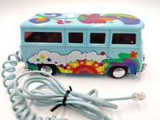 VTG 1960s VW Style Hippie Peace Van Corded Telephone Novelty Bus Phone UNTESTED