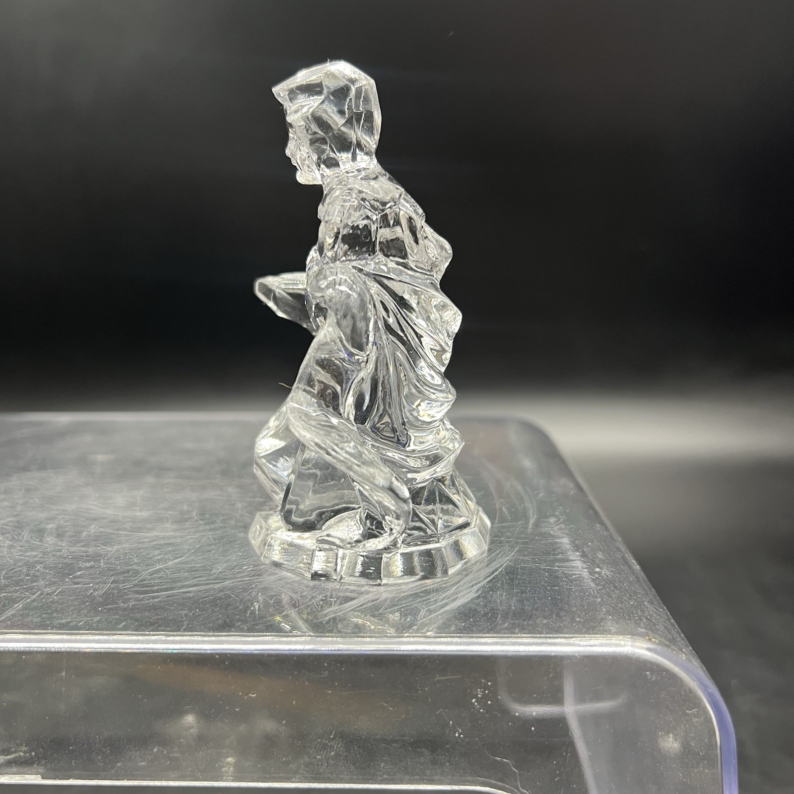 Waterfall Acrylics 69372 Clear Nativity Scene Roman Inc 4 Piece Set