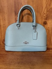 Coach Mini Sierra Satchel Handbag Light Blue Leather