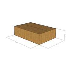 125 15x10x4 Kraft Brown Corrugated Shipping Boxes 32 ECT Single-Wall New