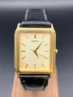 [Exc+5] Seiko Dolce 5E31-5A10 Mens Vintage Watch Gold Dial Quartz Japan