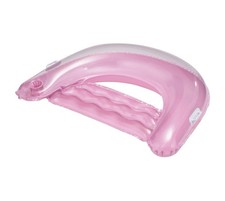 Bluescape Inflatable Pink Comfort Chair Lounge Pool Float 4ft Wide Age 14 and up