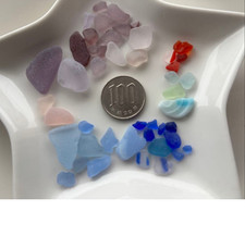 rare color sea glass Genuine Surf Tumbled  from japan small