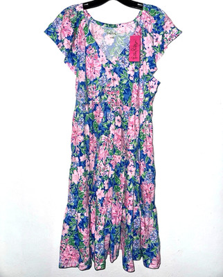 Lilly Pulitzer Kawai Tiered Dress Spring In Your Step L;NWT