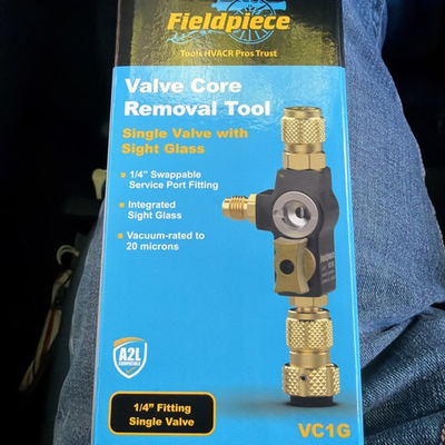 #ad #ad Fieldpiece VC1G Valve Core Tool 1 4quot; Port Fitting w Sight Glass A2L Compatible $107.50