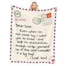 Sister Gifts Blanket for Sisters, Mother's Day, Super Soft Flannel Throw