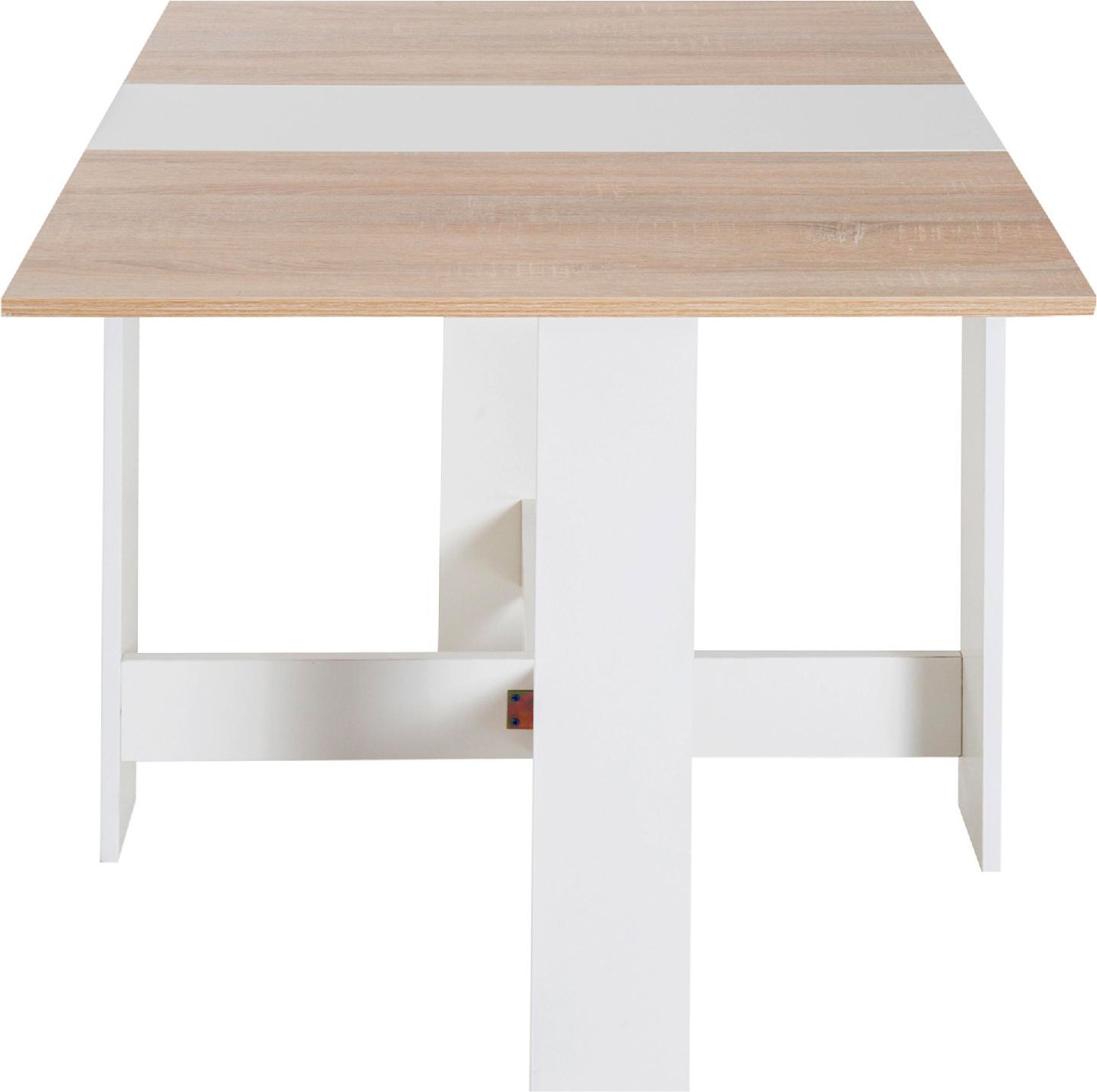 Tavolo da Pranzo Cucina Legno 103x76x73.5 cm Bianco Rovere DecHome foto 5