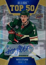 2019-20 Upper Deck Allure Top 50 Autographs Blue #T5043 Nico Sturm D Auto -NM-MT