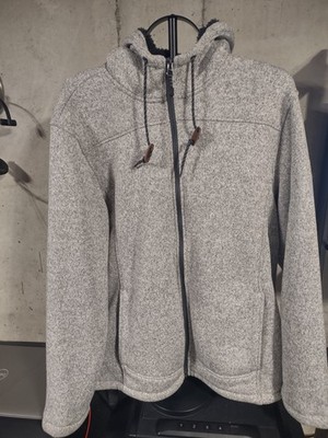 Rugged Elements - Men's Fleece Lined Full Zip Hoodie - Gray - Medium