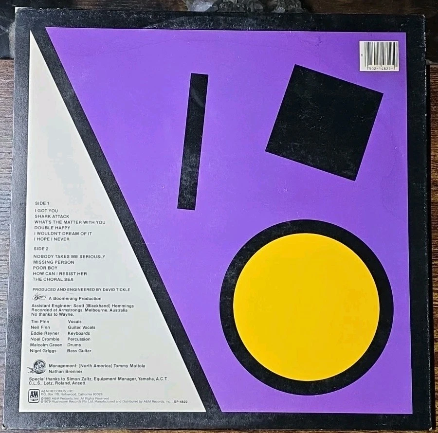 Split Enz ~ True Colours ~ 1980 Holographic Laser Etched Vinyl LP Special ED  EX Foto 3 de 4