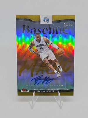 2025-26 Topps Finest Baseline Auto Gold Dwight Howard 50/50 Bookend 