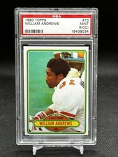 1980 Topps #73 William Andrews PSA 9 MINT (OC) Rookie Card Falcons Legend RB. rookie card picture