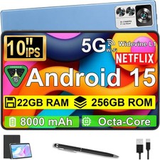 2026 Neu 10 Zoll Tablet Android 15 22GB RAM+256GB 8000mAh 5GWlFl 1920*1200 …