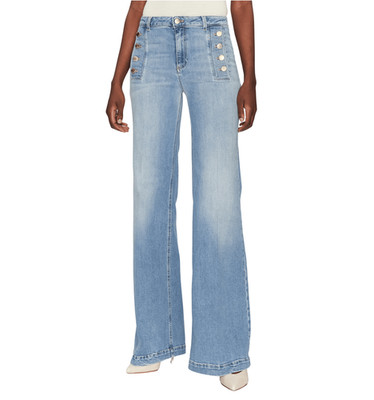 VICOLO women's jeans DD5079 with light denim buttons