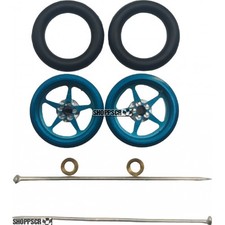 Pro Track Pro Star in Blue 3/8" O-Ring Drag Wheelie Wheels / H.O. Fronts