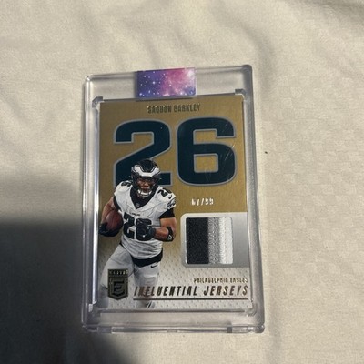 2025 Donruss Elite SAQUON BARKLEY Influential Jerseys Patch GOLD #'d /99 EAGLES