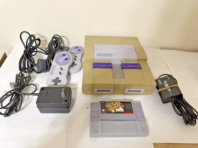 Super Nintendo Entertainment System SNS-001 SNES Console & Lot - Tested