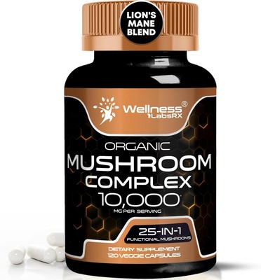 Mushroom Complex Capsules   25 Mushroom Blend 1000mg | 120 Count