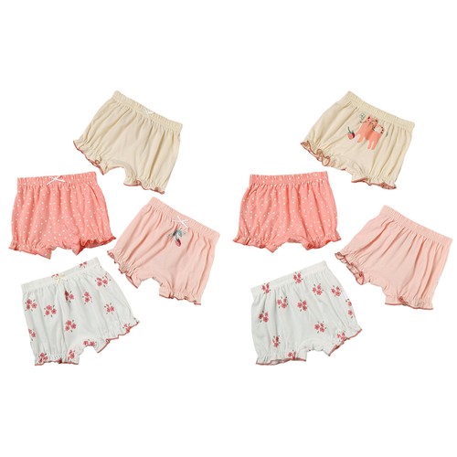 Copripannolini Bambina Stampa Plaid Pantaloncini Casual Confezione 4 Carini Bloomers Set - Foto 33 di 110
