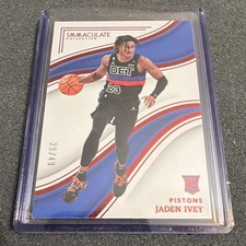 Panini Immaculate Collection Red Rookie Jaden Ivey #41 /49 Detroit Pistons