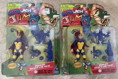 1994 Earthworm Jim Princess Whats-Her-Name Playmates New Rare MOC (2 included)