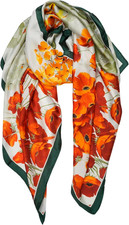 Large Mulberry Silk Feeling Long Stain Scarf Lightweight Sunscreen Shawls Wraps