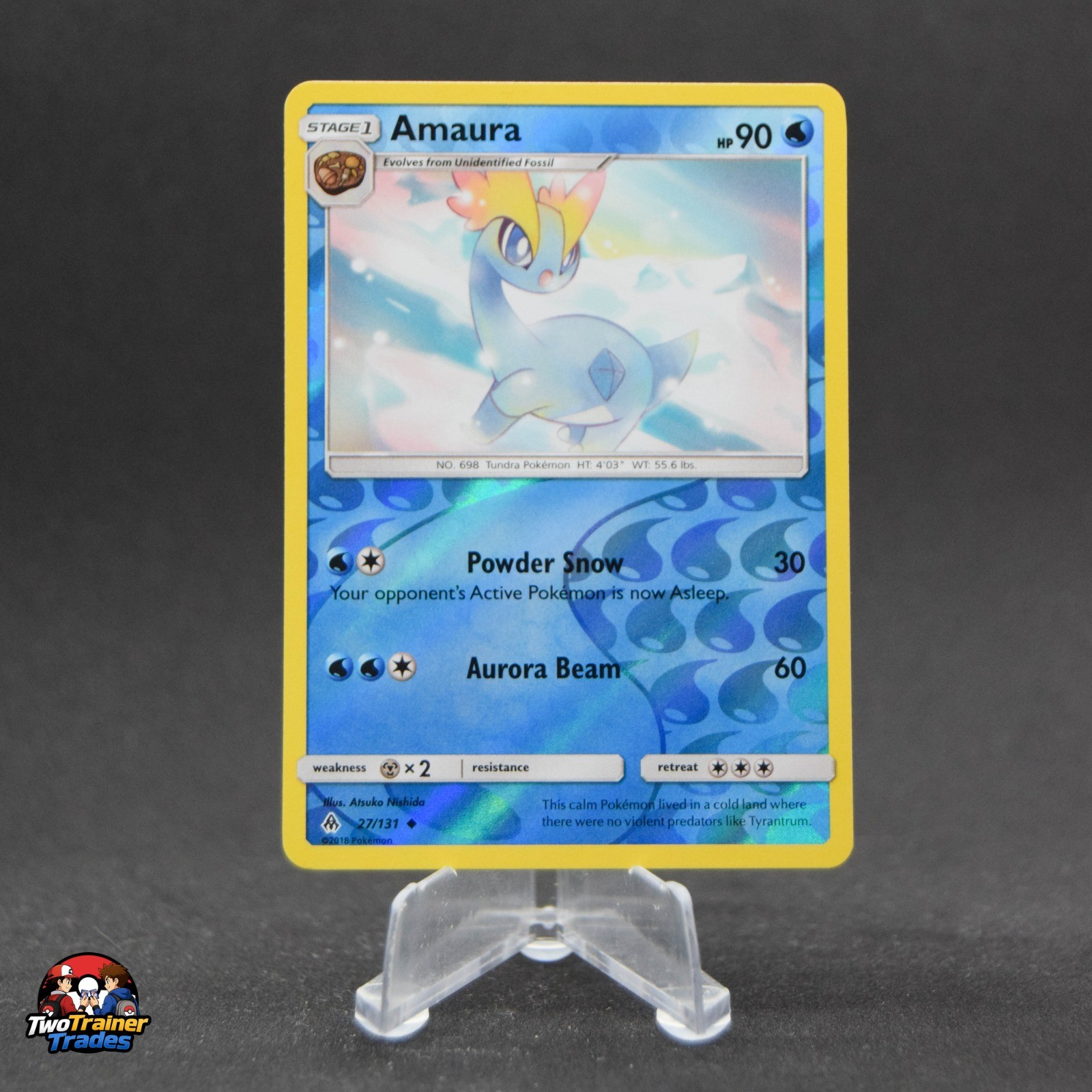 Amaura Reverse Holo Forbidden Light 27/131 NM Pokemon