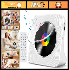 Portable Bluetooth CD Player - Desktop Music Player for Home Travel, AUX Input
