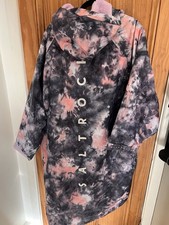 Saltrock Four Seasons Robe Women’s Long Hooded Zip Tie-Dye Waterproof Coat L