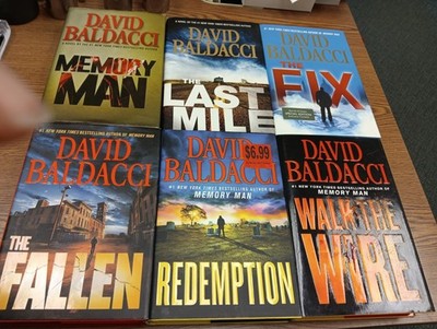 Lot of 6 David Baldacci Memory Man Amos Decker #1-6 Hardcover
